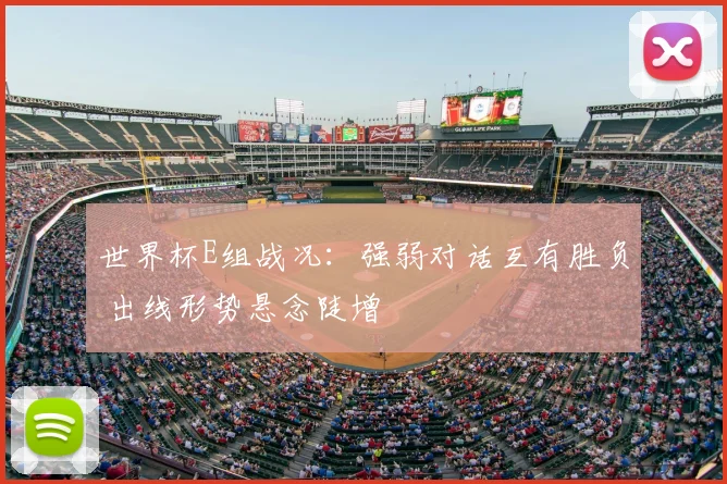 世界杯E组战况：强弱对话互有胜负 出线形势悬念陡增